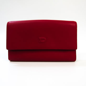 Delvaux Women's Leather Long Wallet (bi-fold) Red Color