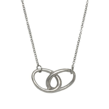 TIFFANY Double Loop Necklace Silver Ag 925 &Co. Circle Women's Pendant