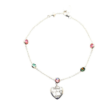 Gucci Color Stone Heart Bracelet SV925 Silver Ladies GUCCI