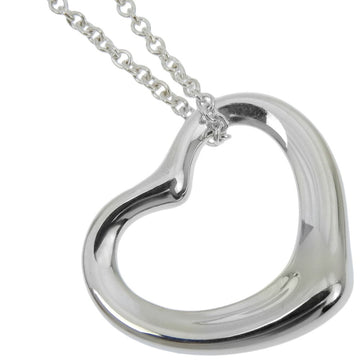 TIFFANY Open Heart Necklace Elsa Peretti Silver 925 Women's
