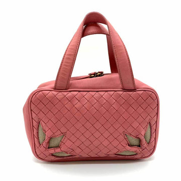 BOTTEGA VENETA Bag Intrecciato Handbag Pink Cosmetic Vanity Women's Leather 147740 BOTTEGAVENETA