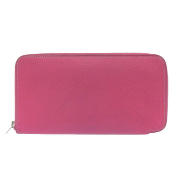 HERMES Azap Long Silk In Round Wallet Epson Rose Tyrian Pink P Engraved