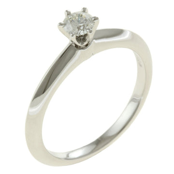 TIFFANY Solitaire 0.21ct I-VS1 Ring No. 9.5 Pt950 Platinum Diamond Ladies &Co.