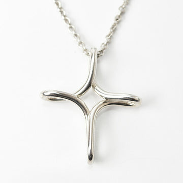 TIFFANY necklace pendant silver &Co. Elsa Peretti cross motif