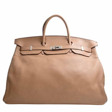 HERMES Taurillon Clemence Birkin 50 Handbag - Brown