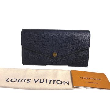 LOUIS VUITTON Portefeuille Sarah Empreinte Coin Purse with Card Case M62125 Marine Rouge Long Wallet