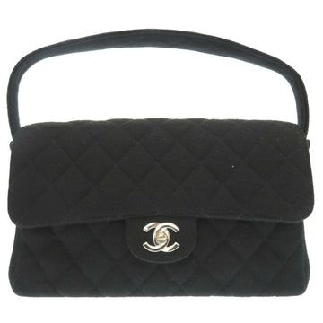 Chanel Double Face Matrasse Jersey Black Handbag Coco Mark
