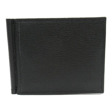 VALEXTRA Money Clip Card Case Black leather SGSR0080028DWG99 NN