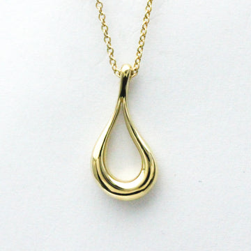 TIFFANY Open Teardrop Necklace Yellow Gold [18K] No Stone Men,Women Fashion Pendant Necklace [Gold]