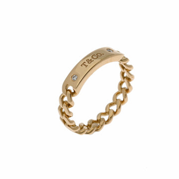 TIFFANY&Co.  Micro Link 2PD No. 9 Women's K18 Yellow Gold Ring
