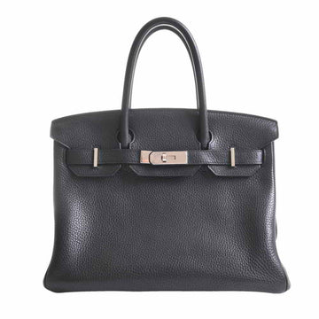 Hermes Taurillon Clemence Birkin 30 handbag black