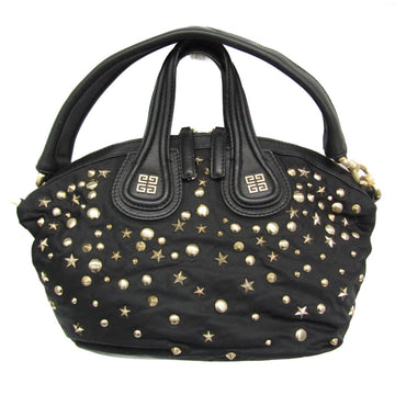 GIVENCHY Nightingale Star Studs Women's Leather,Nylon Handbag,Shoulder Bag Black