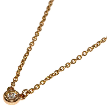 TIFFANY visor yard 1P diamond necklace K18 pink gold ladies &Co.