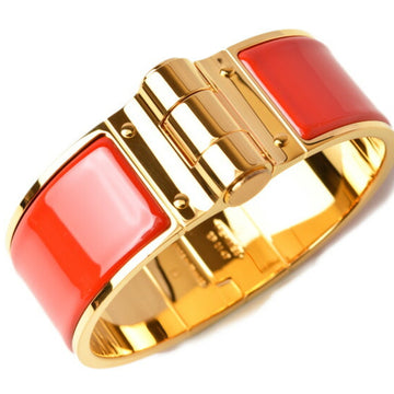 Hermes Bangle / Bracelet HERMES Charniere Large Rouge Gold S