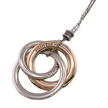 TIFFANY&Co.  1837 Interlocking Circle 925 5.2g Necklace Silver Women's