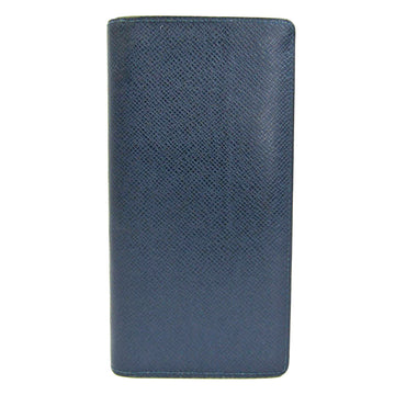 LOUIS VUITTON Taiga Brazza Wallet M30502 Men's Taiga Leather Long Wallet [bi-fold] Navy Blue