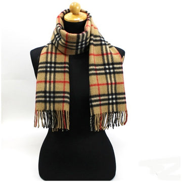 BURBERRY's of London cashmere scarf camel × check 144 31 cm S OF LONDON women's