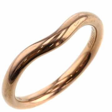 TIFFANY ring curved band width about 2mm K18 pink gold No. 9 ladies &Co.
