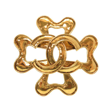 CHANEL CHANEL Pearl Brooch pin A20C Gold Plated Used COCO A20C
