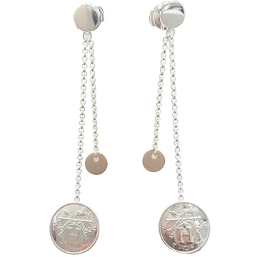 Hermes Ex Libris PM Earrings Silver Pink Gold PG K18PG Accessories Jewelry Ladies