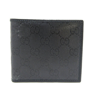 GUCCI 760331 Men's Leather,PVC Wallet [bi-fold] Black