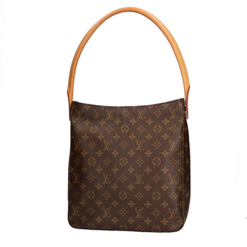 Louis Vuitton Looping GM Monogram Shoulder Bag Brown Ladies