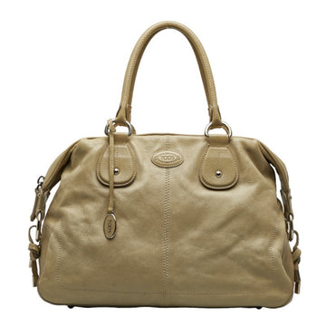 TOD'S Handbag Beige Leather Women's