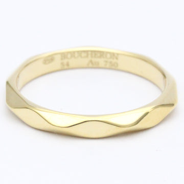 BOUCHERONPolished  Facette Ring Medium #54 US 7-7.5 18K Yellow Gold BF558013