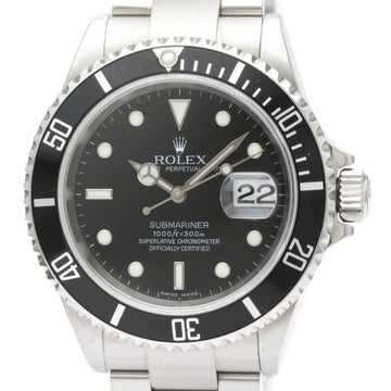 ROLEXPolished  Submariner 16610 Date M Serial Non Engraved Watch BF553667