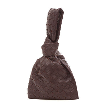 BOTTEGA VENETA Intrecciato Mini The Twist Handbag Leather Purple 652001