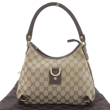 Gucci Abbey GG Canvas One Shoulder Bag Beige 130738 201029