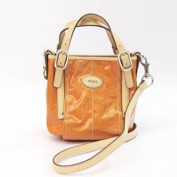 TOD'S Women's Leather Handbag,Shoulder Bag Orange