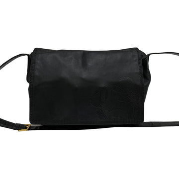 LOEWE Vintage Anagram Logo Nappa Leather Genuine Mini Shoulder Bag Pochette Black