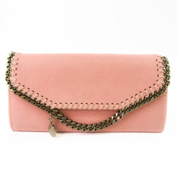 Stella McCartney FALABELLA CONTINENTAL WALLET 391835 Women's Faux Leather Long Wallet (bi-fold) Pink