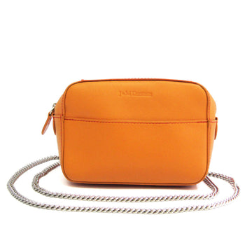 J&M DAVIDSON Pebble 1803N Women's Leather Shoulder Bag Orange