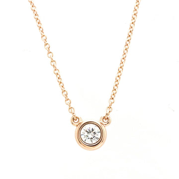 TIFFANY&Co.  Elsa Peretti visor yard diamond necklace pendant K18PG 1PD D0.17ct