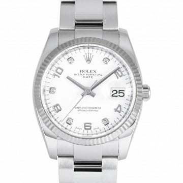 ROLEX Oyster Perpetual Date 115234G White Dial Watch