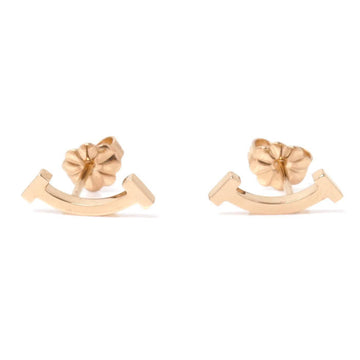 TIFFANY&Co.  K18PG Pink Gold T Smile Earrings 60150754 1.6g Women's