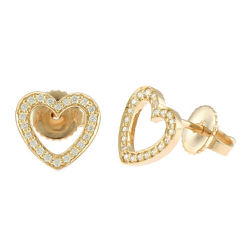 TIFFANY Metro Heart Diamond Earrings 18K Pink Gold Women's &Co.