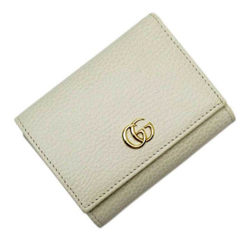Gucci W Hook Bi-Fold Wallet Double G Gold Leather GUCCI Women