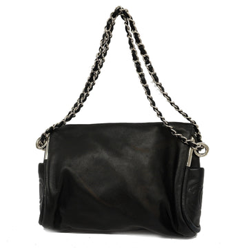 CHANELAuth  Shoulder Bag Women's Leather Shoulder Bag Black