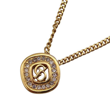 CHRISTIAN DIOR Dior Necklace Women's Brand Transparent Stone Gold