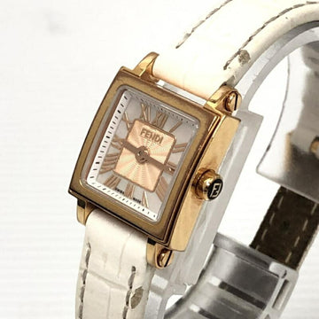 FENDI Quadromini 60500L quartz  leather belt watch