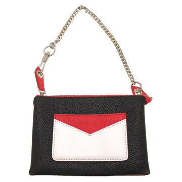 GIVENCHY BC06863507 Leather Black Red Chain Shoulder Pouch Bag 0120