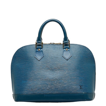 LOUIS VUITTON Epi Alma Handbag M52145 Toledo Blue Leather Women's