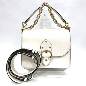 COACH Beat 4597 Leather White 2WAY Shoulder Bag Handbag Ladies