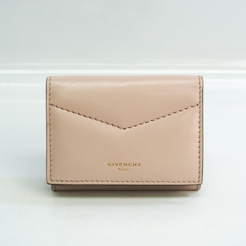 GIVENCHY LEATHER EDGE WALLET LEATHER EDGE WALLET Unisex Leather Wallet [tri-fold] Light Pink
