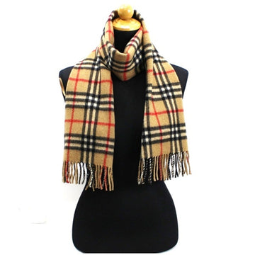 BURBERRY's of London Cashmere Scarf Camel x Check 144 30 cm S OF LONDON Ladies
