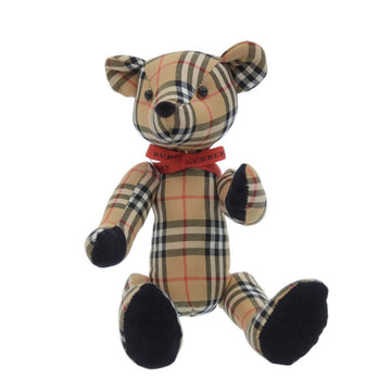 BURBERRY Teddy Bear Plaid Stuffed Toy Beige Ladies