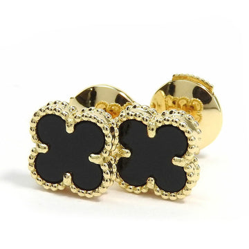 VAN CLEEF & ARPELS Earrings Sweet Alhambra Onyx Black Au750 K18YG Gold Accessories Ladies pierced earrings gold